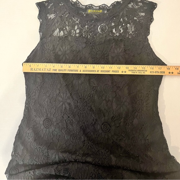 Stanzin Black Lace Sleeveless Bodycon Dress X-Large. - Picture 8 of 11